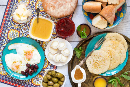Moroccan Breakfast Dishes photo