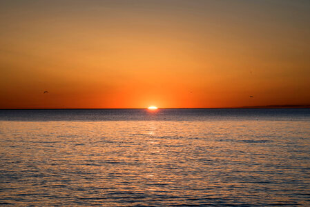 Closer view of the Sunrise at Point Beach, Wisconsin photo