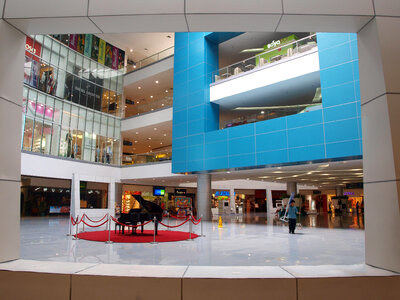 Interior of Shopping Mall in Quezon City, Philippines