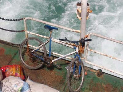Boat travel bike photo