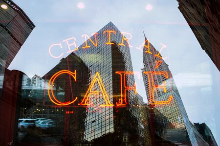 Central Cafe Neon Sign photo