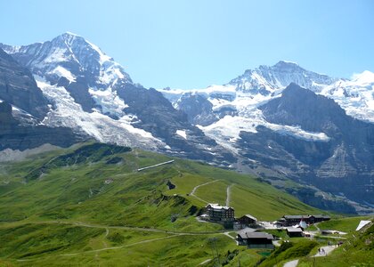 Landscape wengen switzerland photo