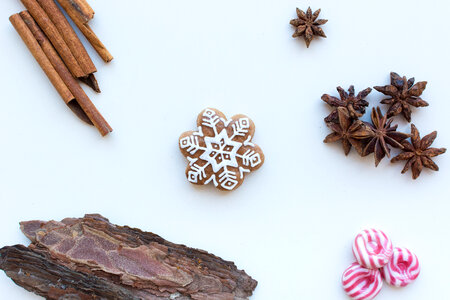 Cute homemade Christmas cinnamon gingerbread photo