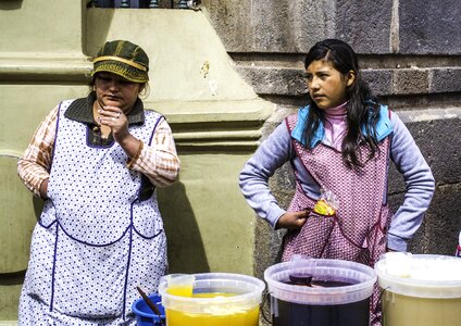 Street vendor peru cusco photo