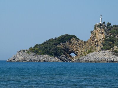 Rock formations island dalyan