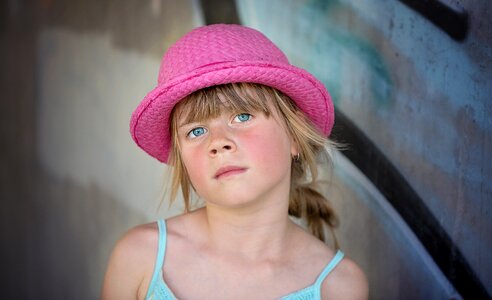 Girl hat face