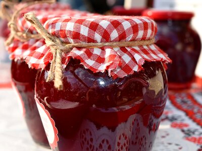 Jar gelatin sweet photo