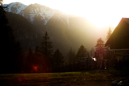 Mountain at Sunset photo