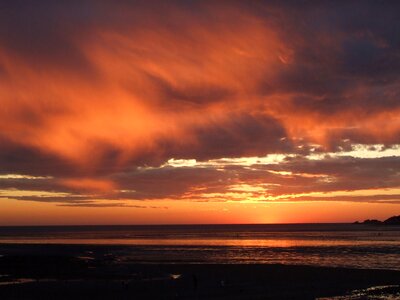 Sunset west sea tidal