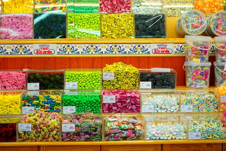 Range sweets assortment shelf