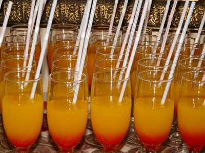 Aperitif drink glasses photo