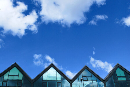 Glass Buildings against Blue Sky photo