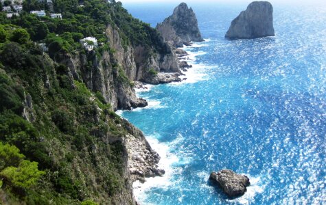 Capri sea water photo
