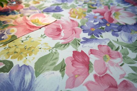 Floral design cloth blanket