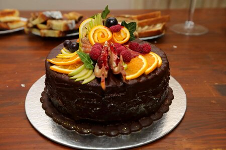 Chocolate Cake cake berries photo