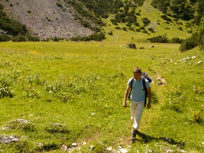 Wanderer mountains alpine photo