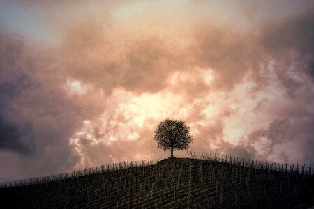 Clouds gewitterstimmung sepia photo