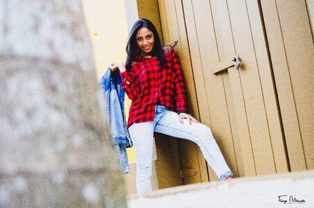 Woman Pose Jeans photo