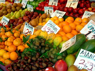 Colorful yellow stand