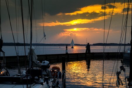 Schlei sunset port