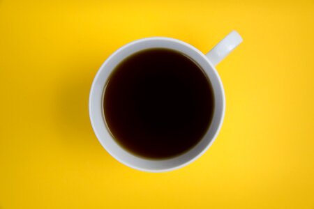 Coffee on Yellow photo