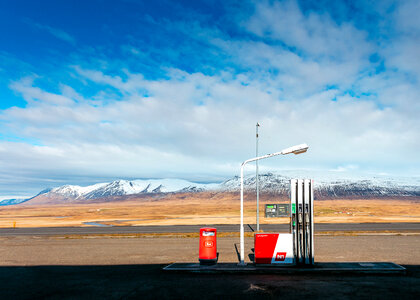 Small Petrol Station in the Wasteland photo