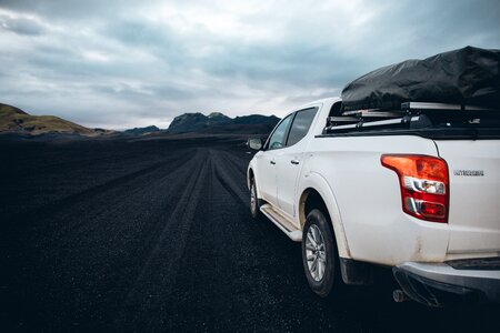 Off Roading On Volcanic Sand Field photo