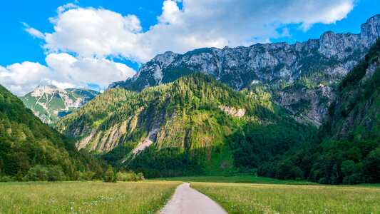 Clouds over the Mountains with Brilliant Landscape in Austria