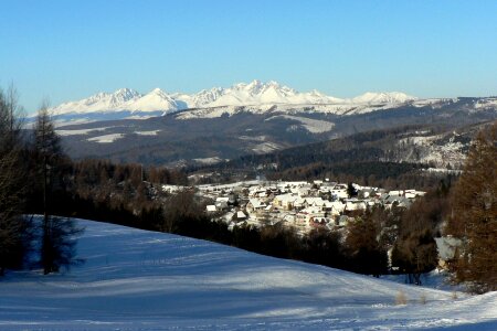 Country mountains snow photo