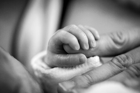 Baby black and white child photo