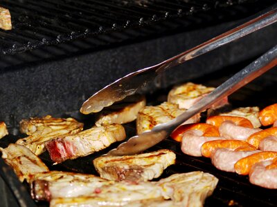 Barbecue tongs bbq steak