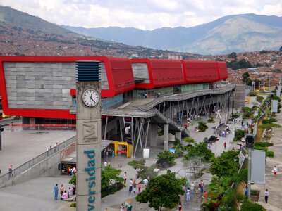 Parque Explora looking from Metrostation Universidad in Medellin, Colombia