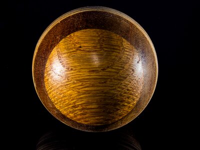 Wooden ball turned hand labor photo