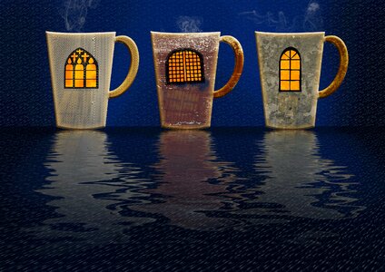 Mirroring shadow blue