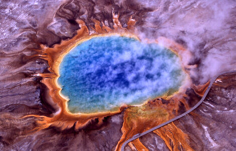 Grand Prismatic Spring in Yellowstone National Park, Wyoming photo