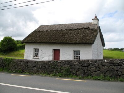 Roof thatched roof stone photo