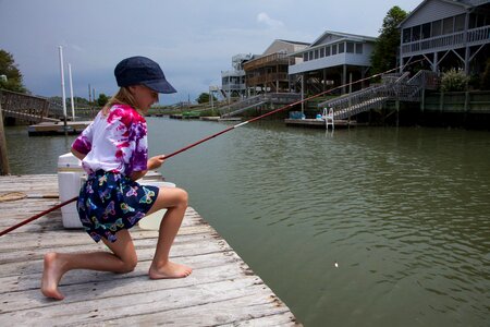 Basin female child fishery photo