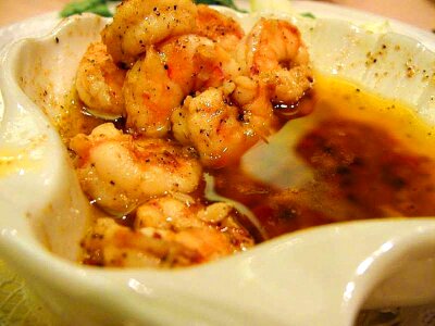 Dinner food scampi