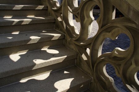 Gothic stone stairway architecture photo