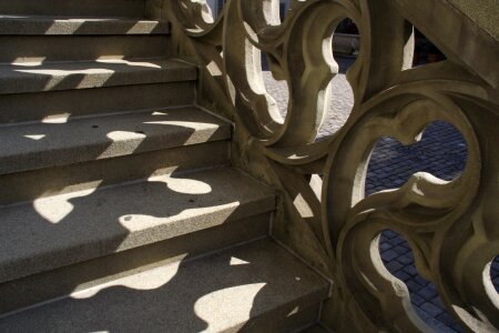 Gothic stone stairway architecture