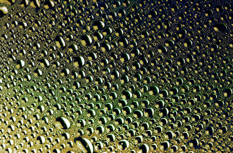Dark green water drops background photo