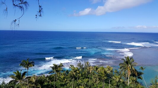 Coastline on the Kalalau trail in Kauai Hawaii photo