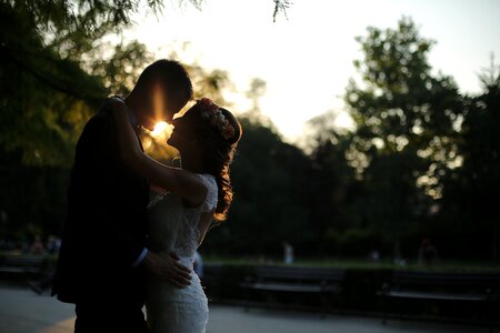Pretty Girl gentleman sunset