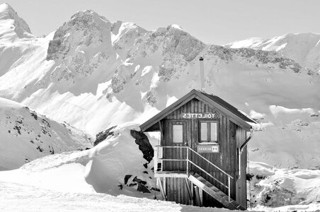Altitude ascent black and white photo