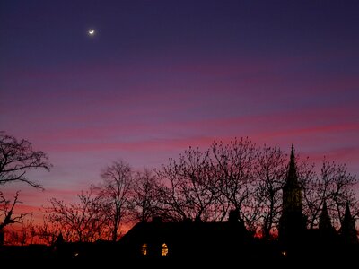 Moon mystical silhouette