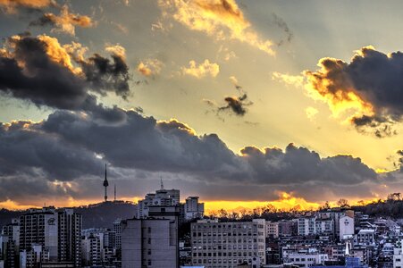 Namsan tower seoul sky
