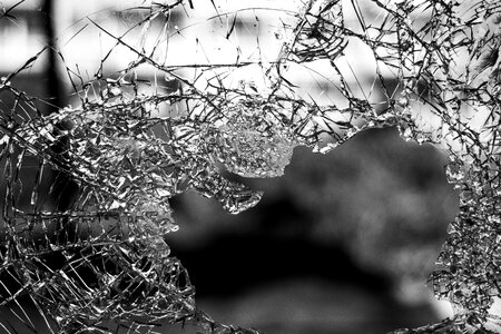 Destruction vandalism broken glass