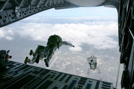 Jumping training military photo