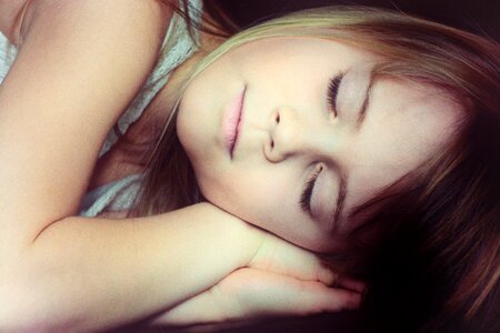 Blond sleep portrait