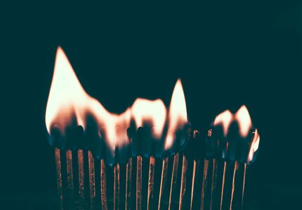 Burning Matches Fire photo